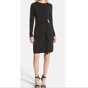 Michael Kors Faux Black Wrap Dress